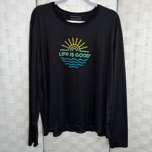 Life is Good Women's Sun & Sea Long Sleeve Active Tee Shirt Size XXL Outdoor